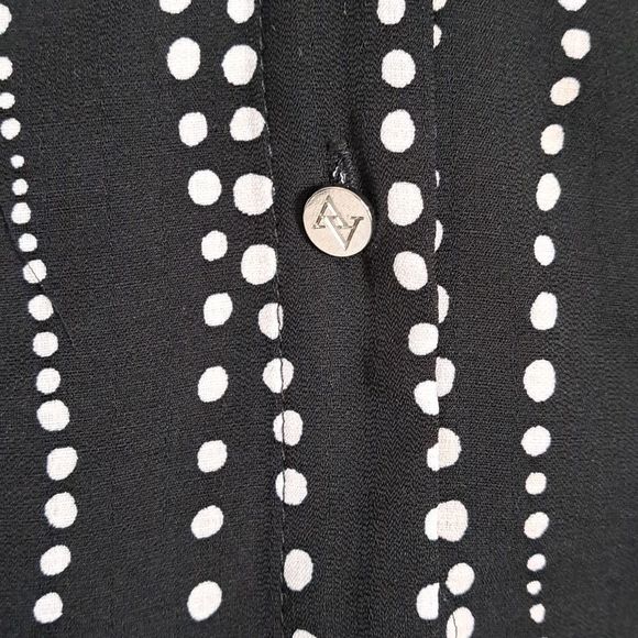 Adrienne Vittadini Striped Tie-Front Blouse Top 1X - Picture 4 of 10